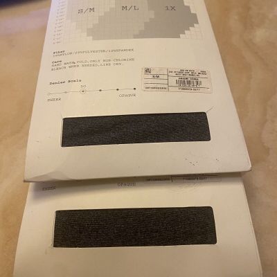 ANEW DAY SEXY BEAUTIIFUL ELEGANT WOMEN GRAY HEATHER OPAQUE TIGHTS LOT 2 SIZE S/M